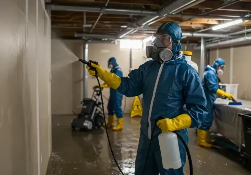 Basement Sanitization and Antimicrobial Treatment process in Troy, MI